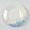 Golden Wave Melamine imitation porcelain round dried fruit candy Plate, home dining table, hotel restaurant plastic plate details Picture